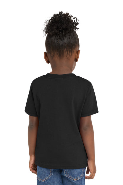 Jet Black Port & Co Toddler Core Cotton Tee. CAR54T plain