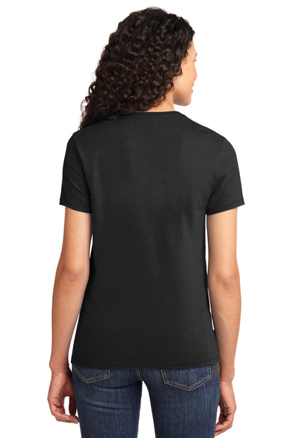 Jet Black Port & Co Women's Essential Tee. LPC61 plain