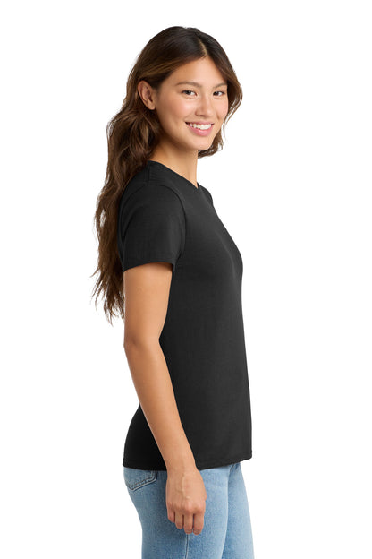 Jet Black Port & Co Women's Essential Tee. LPC61 plain