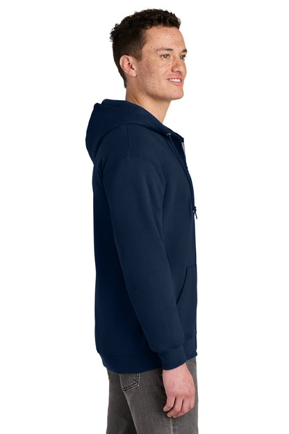 JNavy Jerzees - NuBlend Full-Zip Hooded Sweatshirt. 993M plain