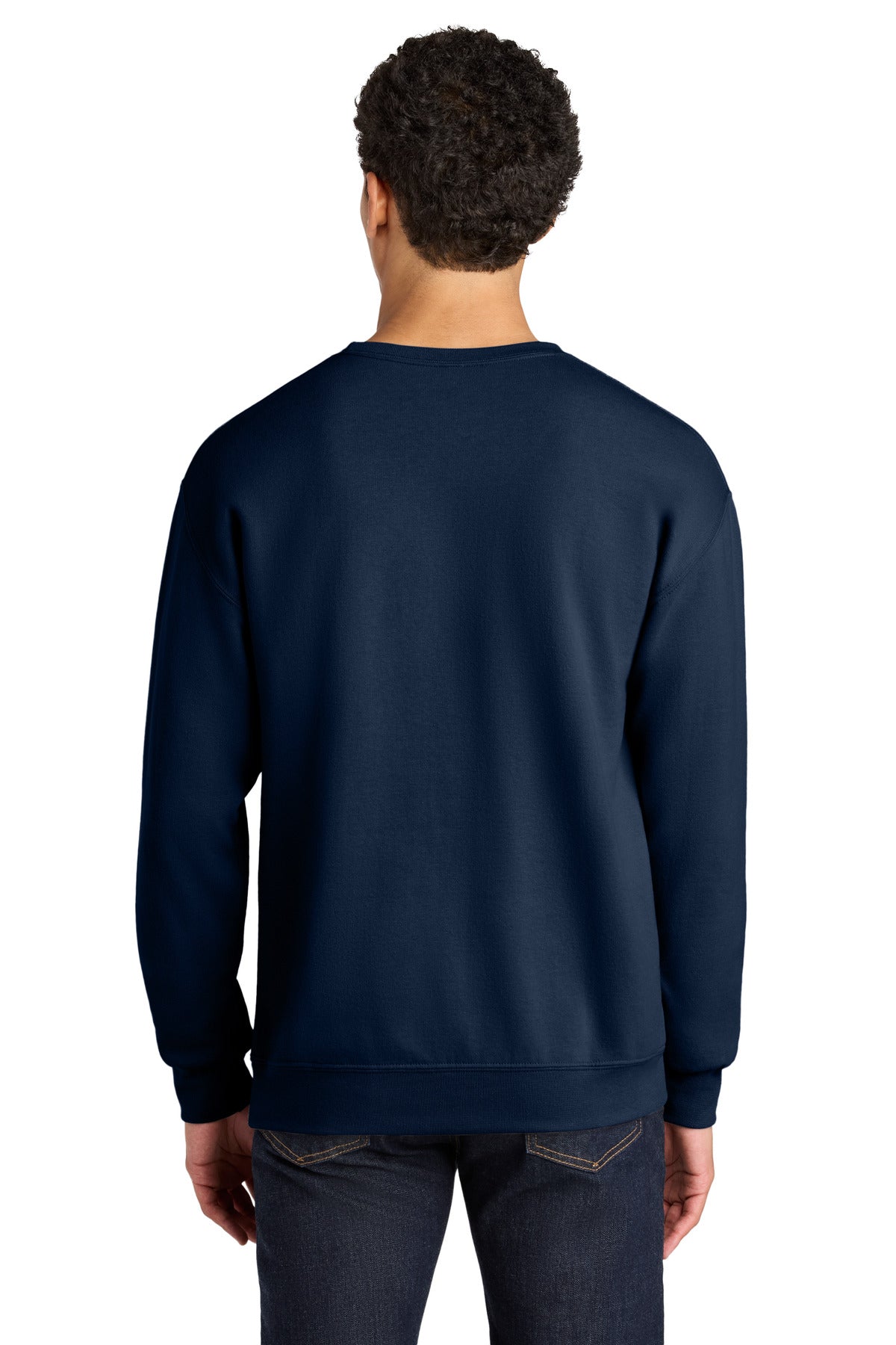 JNavy Jerzees Ultimate Unisex CVC Ring Spun Crewneck Sweatshirt IC48M plain