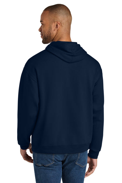 JNavy Jerzees Ultimate Unisex CVC Ring Spun Hooded Sweatshirt IC49M plain