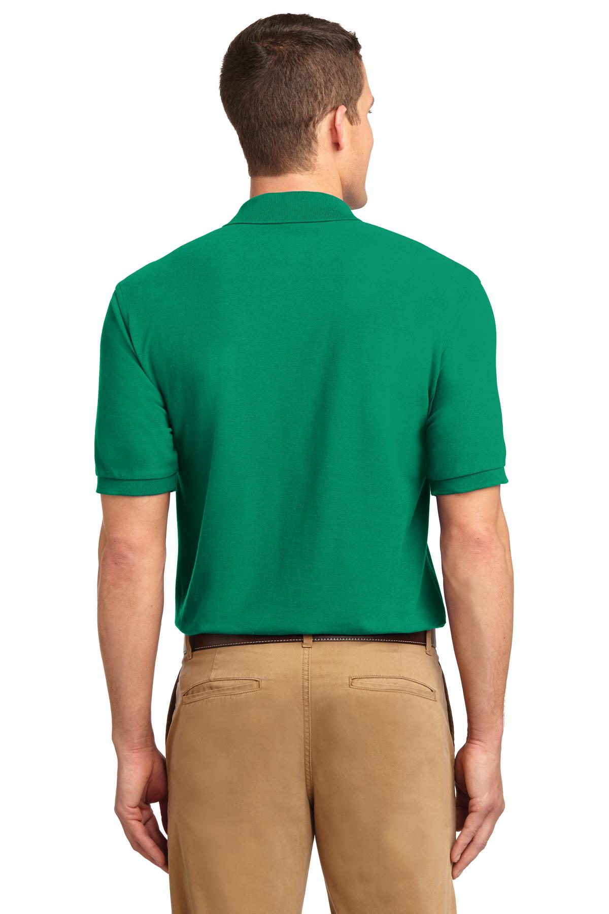 Kelly Green Port Authority Extended Size Silk Touch Polo K500ES plain