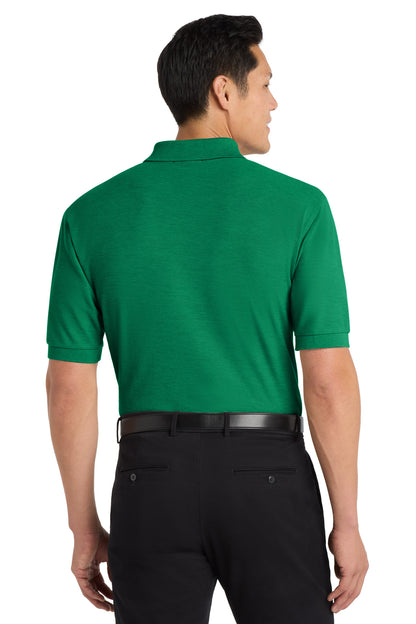 Kelly Green Port Authority Extended Size Silk Touch Polo K500ES plain