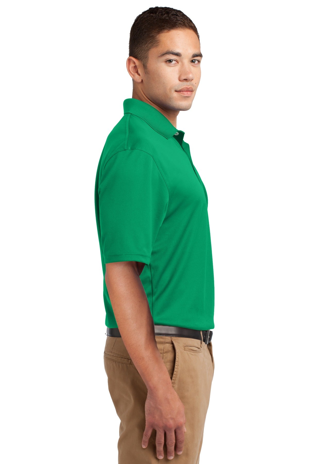Kelly Green Sport-Tek Dri-Mesh Polo. K469 plain