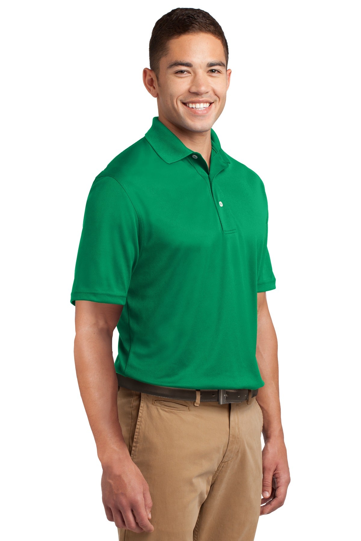 Kelly Green Sport-Tek Dri-Mesh Polo. K469 plain