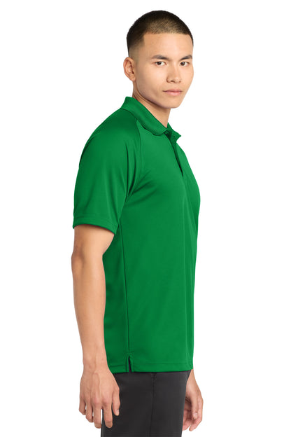 Kelly Green Sport-Tek Dry Zone Raglan Polo. T475 plain