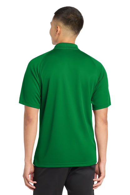 Kelly Green Sport-Tek Dry Zone Raglan Polo. T475 plain