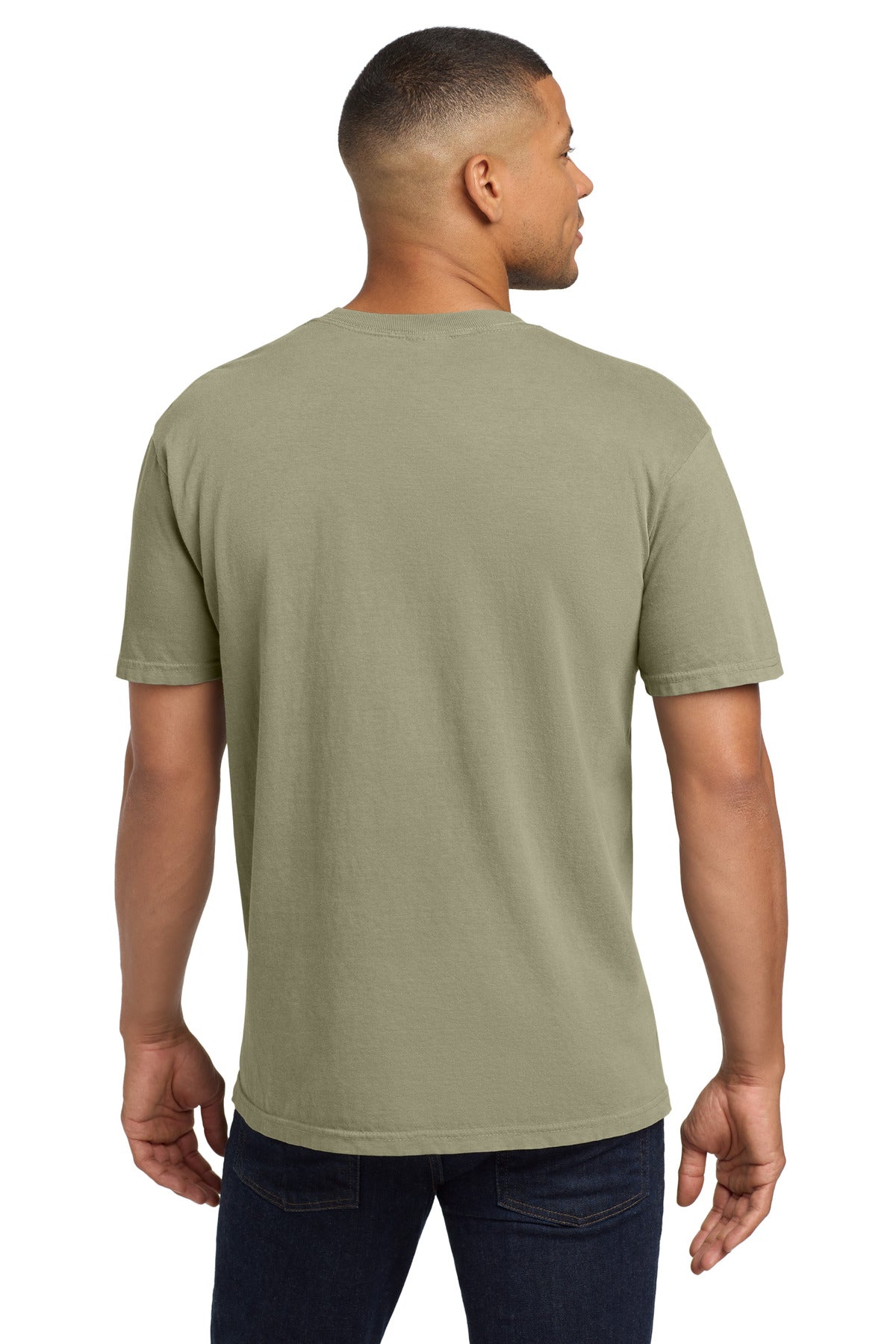 Khaki COMFORT COLORS Heavyweight Ring Spun Pocket Tee. 6030 plain
