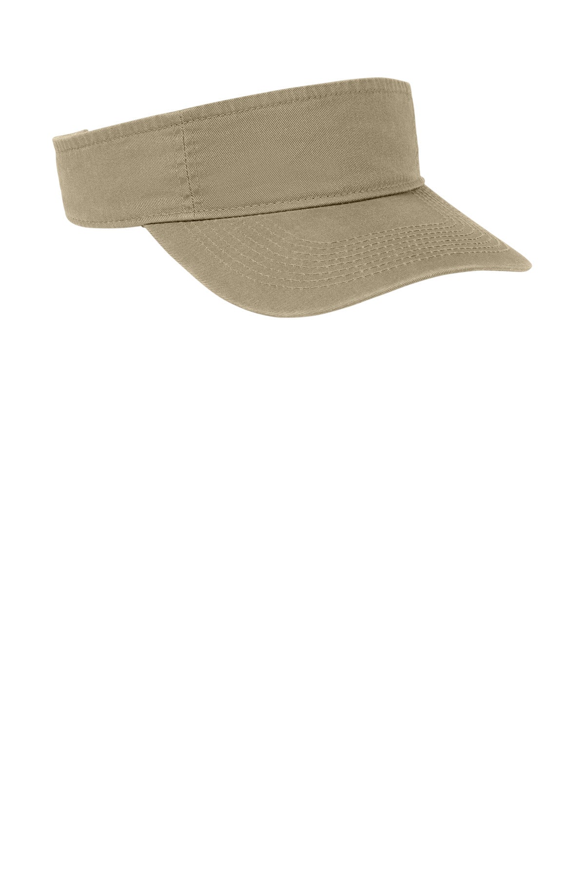 Khaki Port Authority Fashion Visor. CP45 plain