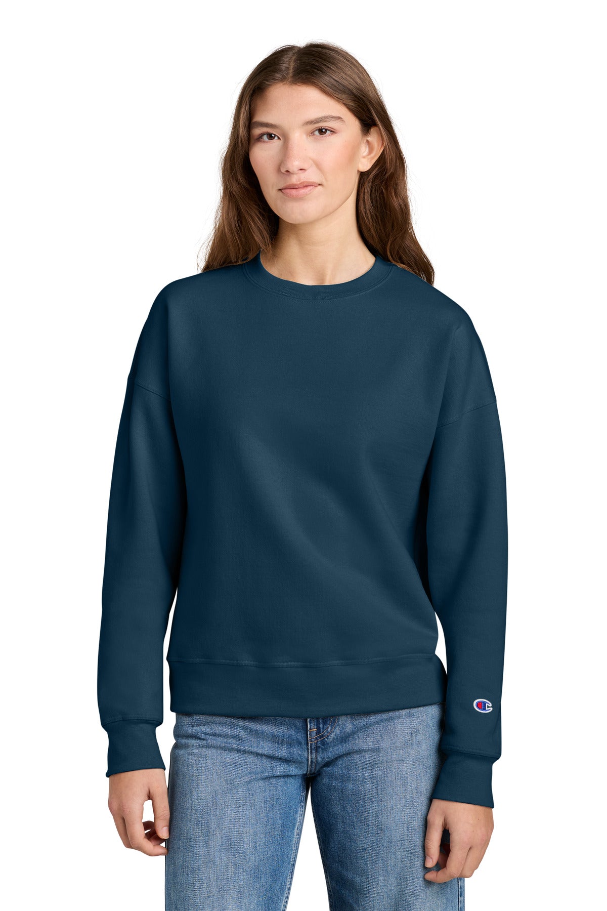 LateNgtBlu Champion Women's Powerblend Crewneck Sweatshirt SL650 plain