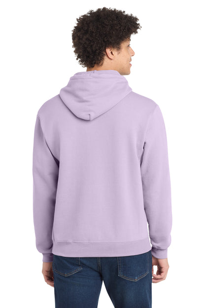 Lavender Port & Co Core Fleece Pullover Hooded Sweatshirt. PC78H plain