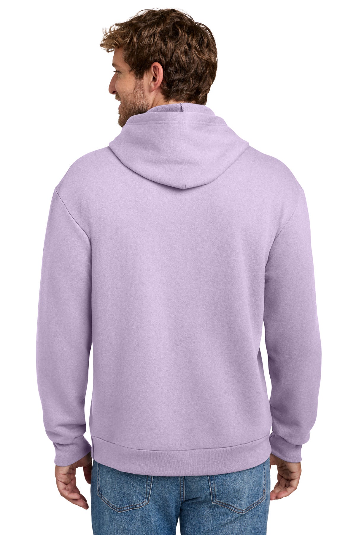Lavender Port & Co Easy Fleece Pullover Hooded Sweatshirt PC68H