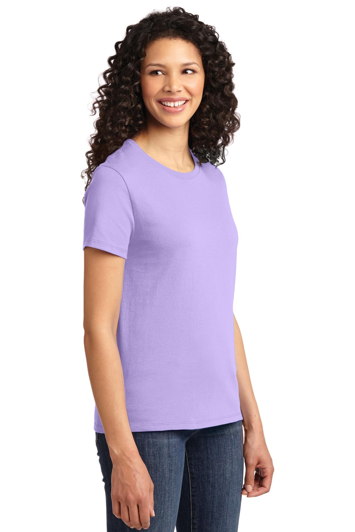 Lavender Port & Co Women's Essential Tee. LPC61 plain