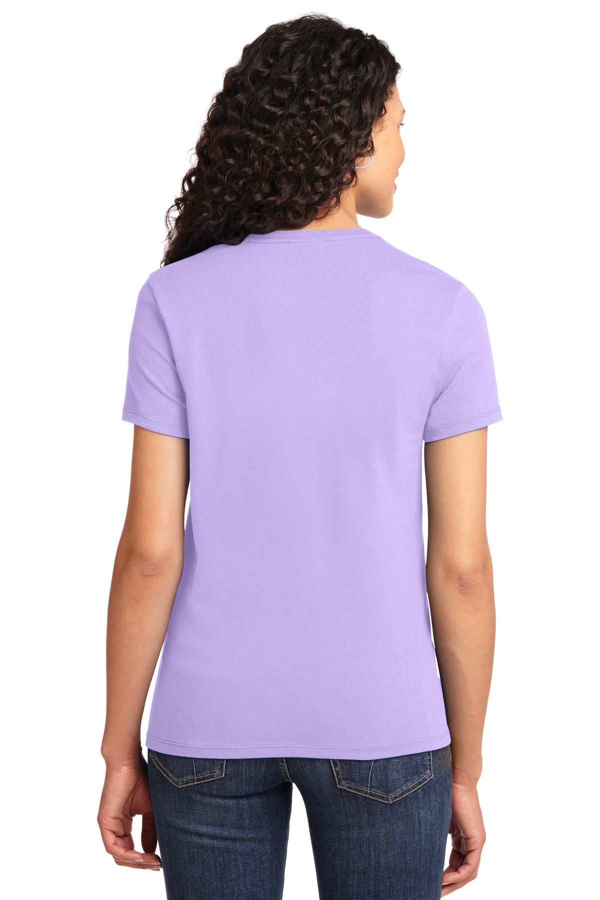 Lavender Port & Co Women's Essential Tee. LPC61 plain