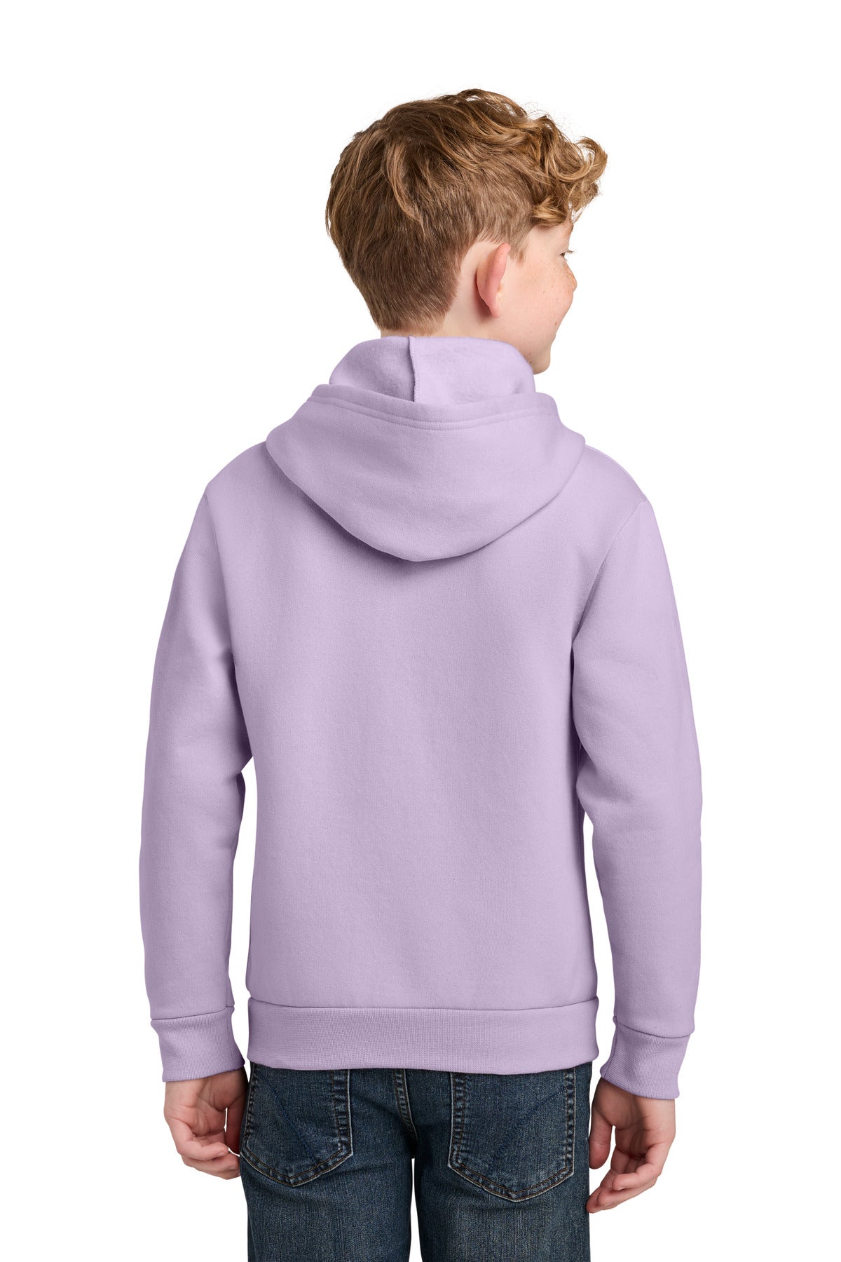 Lavender Port & Co Youth Easy Fleece Pullover Hooded Sweatshirt PC68YH