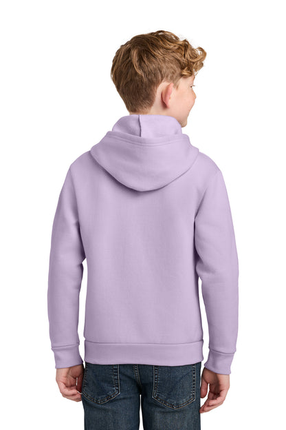 Lavender Port & Co Youth Easy Fleece Pullover Hooded Sweatshirt PC68YH