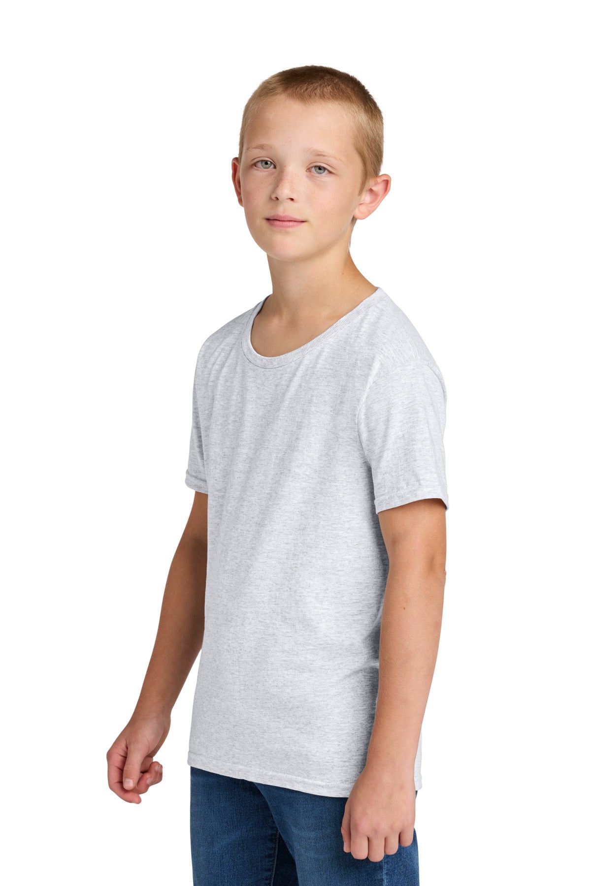 Left View of Ash Jerzees Classics Youth Cotton T-Shirt 363Y plain