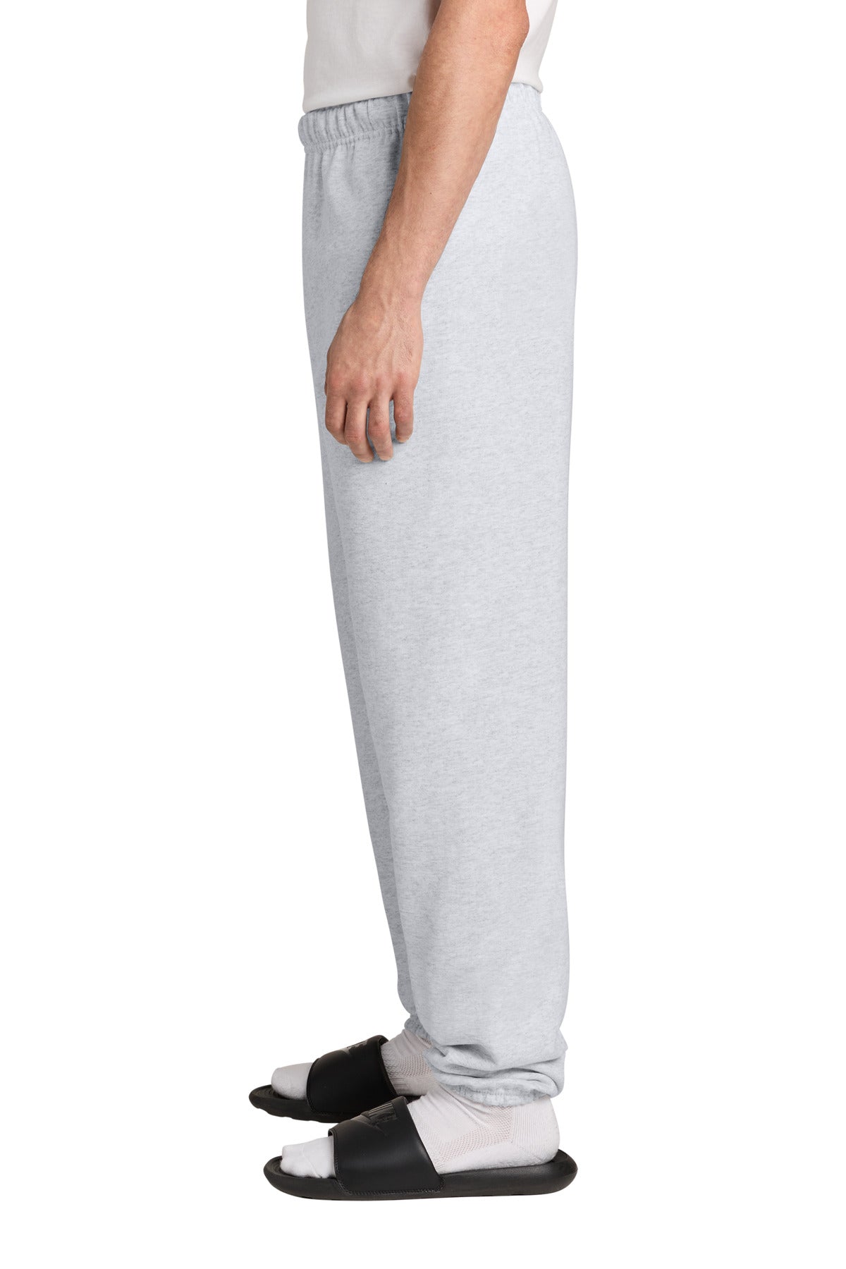 Left View of Ash Jerzees - NuBlend Sweatpant. 973M plain