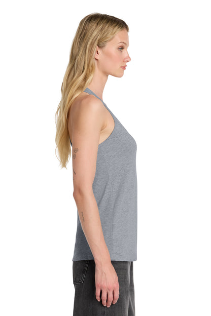 Left View of Athletic Ht BELLA+CANVAS Women's Jersey Racerback Tank. BC6008 plain