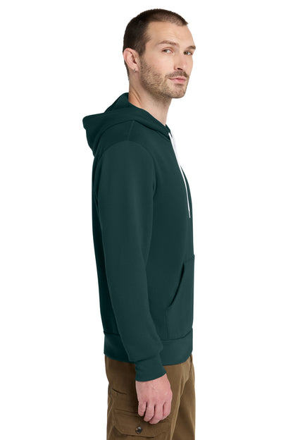 Left View of Atlantic BELLA+CANVAS Unisex Sponge Fleece Pullover Hoodie. BC3719 plain