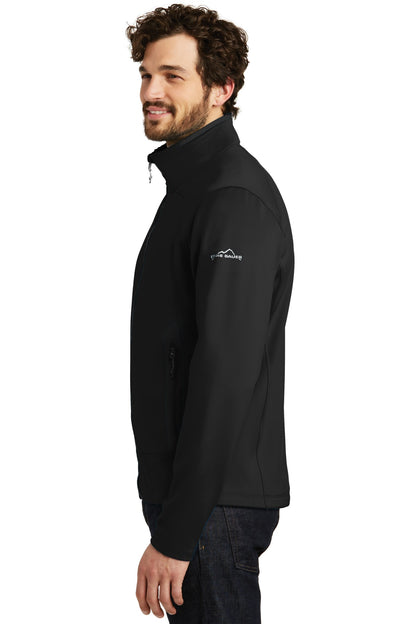 Left View of Black Eddie Bauer Highpoint Fleece Jacket. EB240 plain