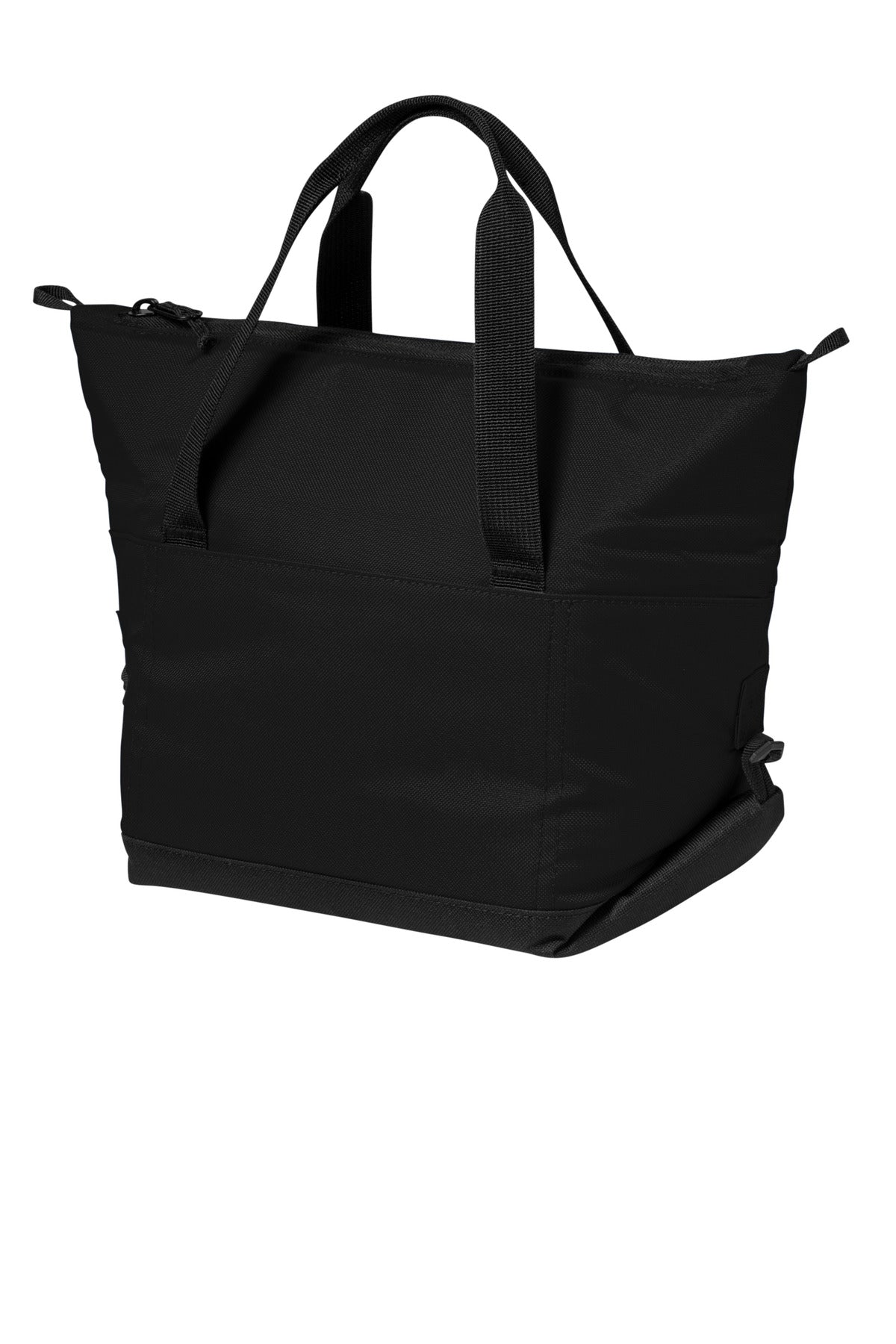 Left View of Black Port Authority 6-Can Collapsible Cooler BG515 plain