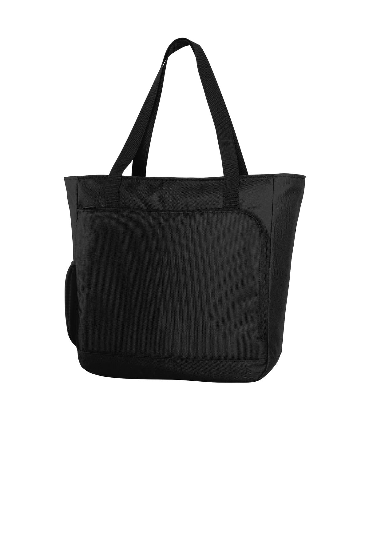 Left View of Black Port Authority City Tote. BG422 plain