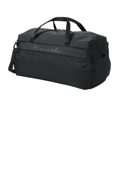 Left View of Black TravisMathew Lateral Duffel TMB200 plain
