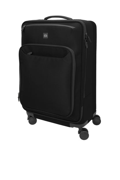 Left View of Black TravisMathew Quad Checked Spinner TMB401 plain