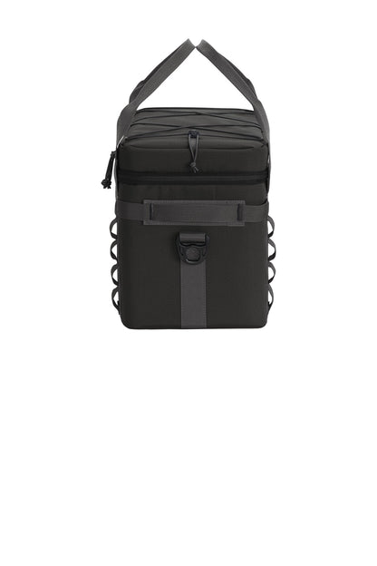 Left View of Black/Grey Stl Eddie Bauer Max Cool 24-Can Cooler EB800 plain