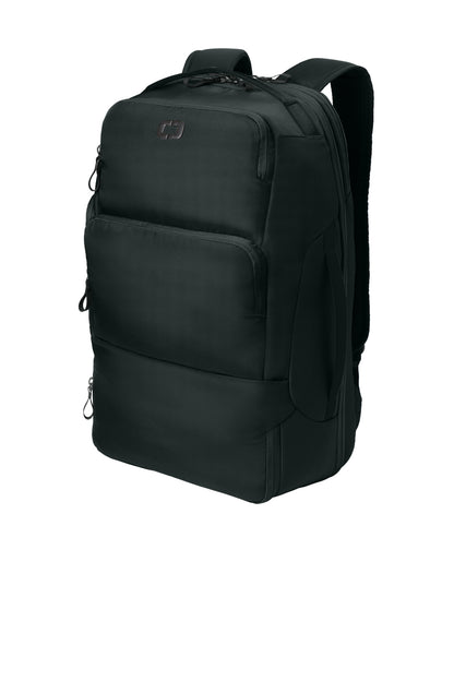 Left View of Blacktop OGIO Ultimate Travel Pack 91023 plain