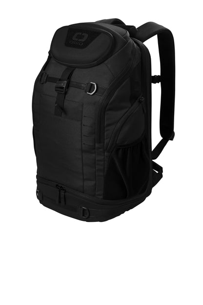 Left View of Blacktop OGIO Utilitarian Pack 91010 plain