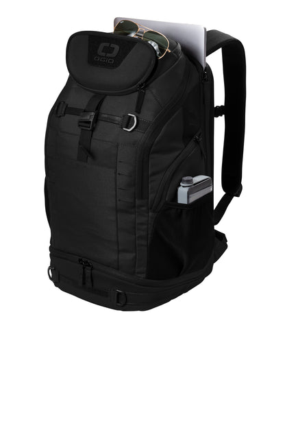 Left View of Blacktop OGIO Utilitarian Pack 91010 plain