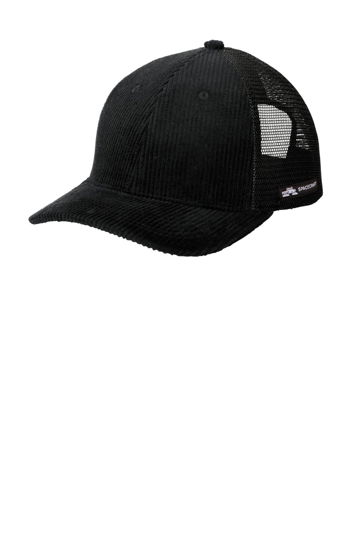 Left View of Blk/Blk LIMITED EDITION Spacecraft Conway Trucker Cap SPC1 plain
