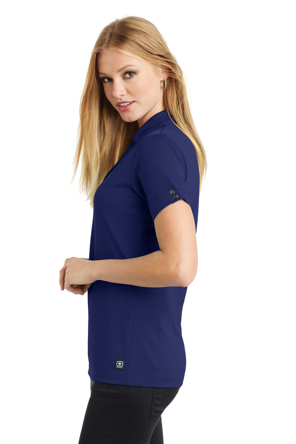 Left View of Blueprint OGIO - Glam Polo. LOG105 plain