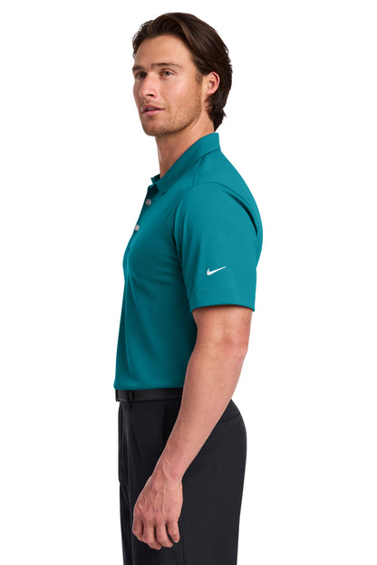 Left View of Blustery Nike Dri-FIT Vertical Mesh Polo. 637167 plain