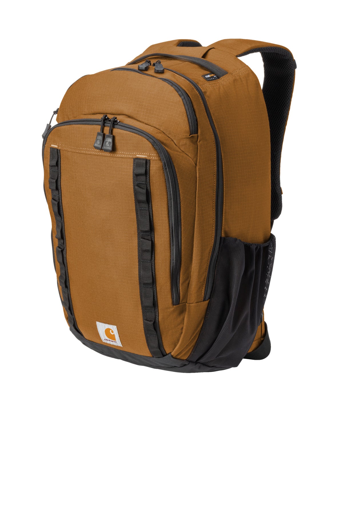 Left View of Brown Carhartt 25L Ripstop Backpack CTB0000481 plain