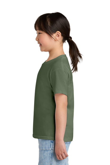 Left View of Cactus Gildan Youth Softstyle CVC Tee 64000BCVC plain