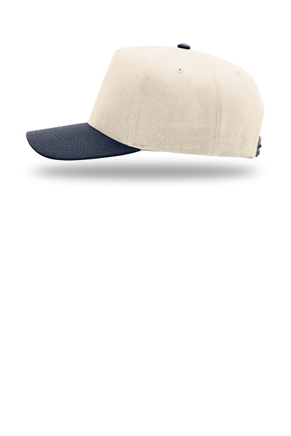 Left View of Crm/Crm/Nv Richardson Full Fabric 5-Panel Champ 323FPC plain