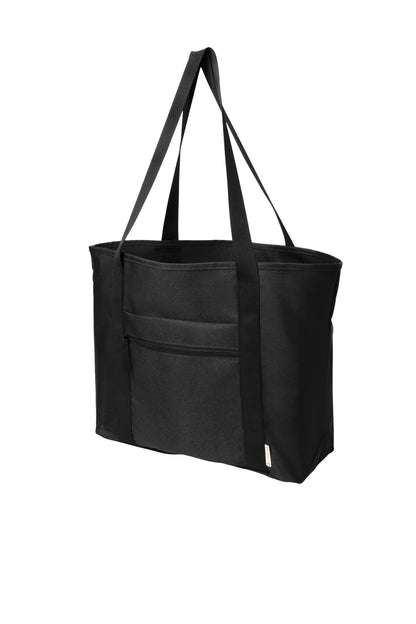 Left View of DeepBlack Port Authority C-FREE Recycled Tote BG470 plain