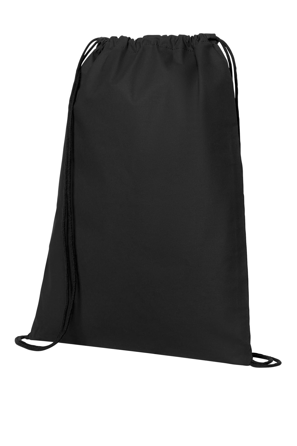 Left View of DeepBlack Port Authority Core Cotton Cinch BG6200 plain