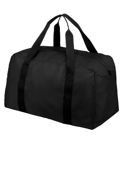 Left View of DeepBlack Port Authority Mini Ripstop Travel Duffel BG820 plain