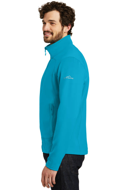 Left View of Denali Blue Eddie Bauer Highpoint Fleece Jacket. EB240 plain