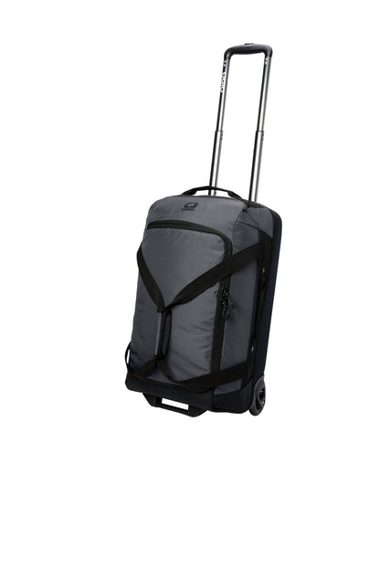 Left View of DieselGrey OGIO Passage Wheeled Carry-On Duffel 98002 plain