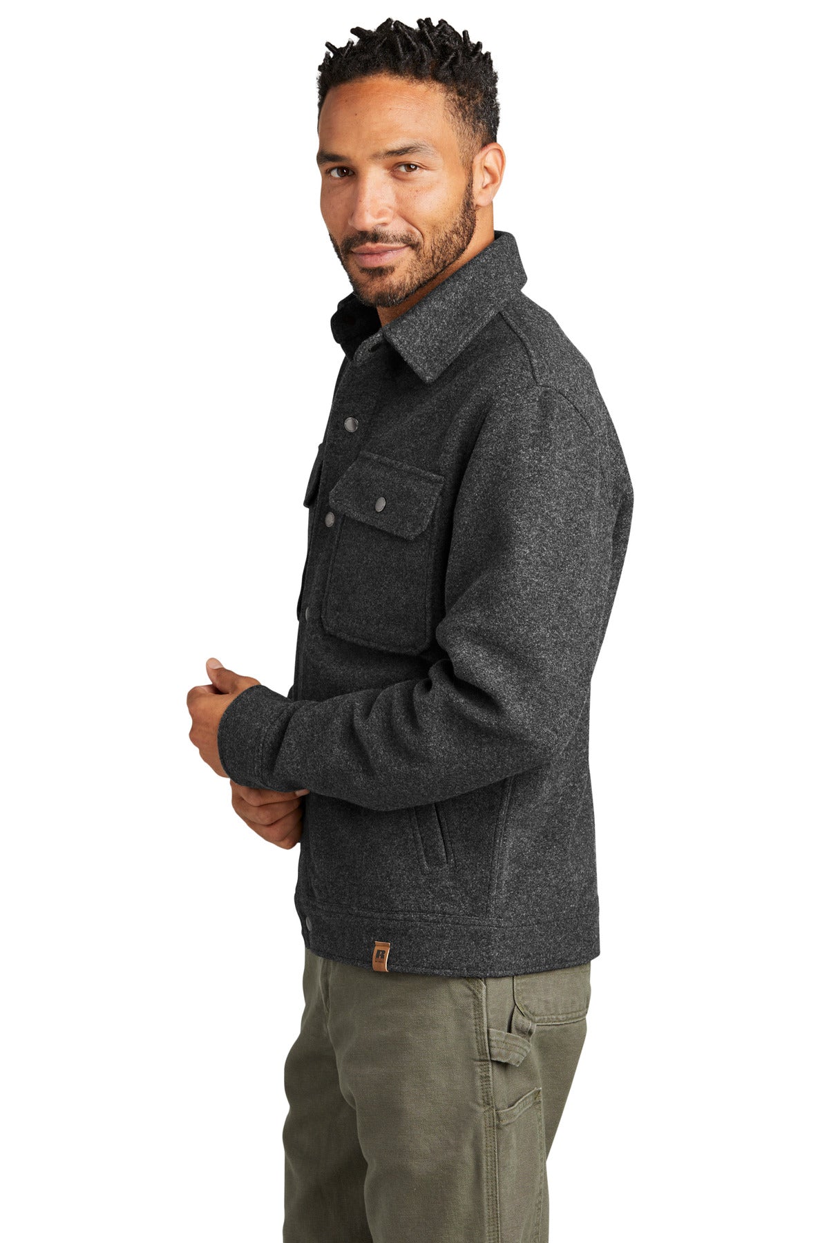 Left View of GphHeather Russell Outdoors Basin Jacket RU550 plain