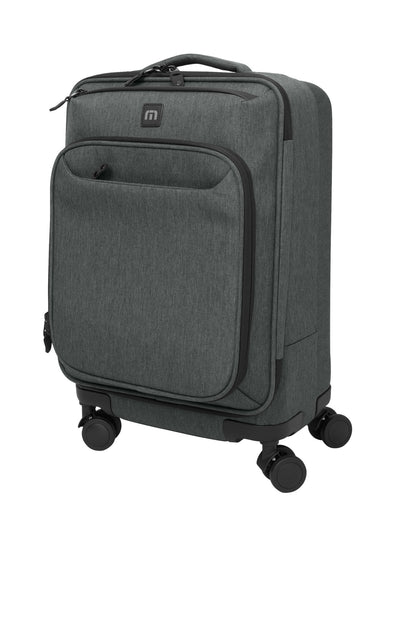 Left View of GphHeather TravisMathew Quad Carry-On Spinner TMB400 plain
