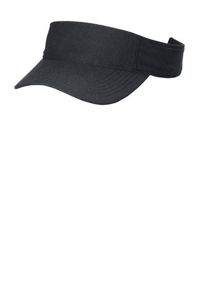 Left View of Graphite Sport-Tek Action Visor. STC51 plain