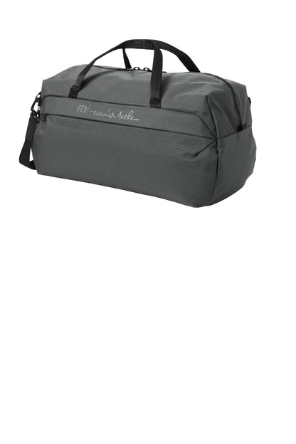 Left View of Graphite TravisMathew Lateral Duffel TMB200 plain