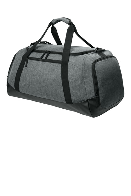 Left View of HthrGrey Sport-Tek Large Rec Duffel BST505 plain